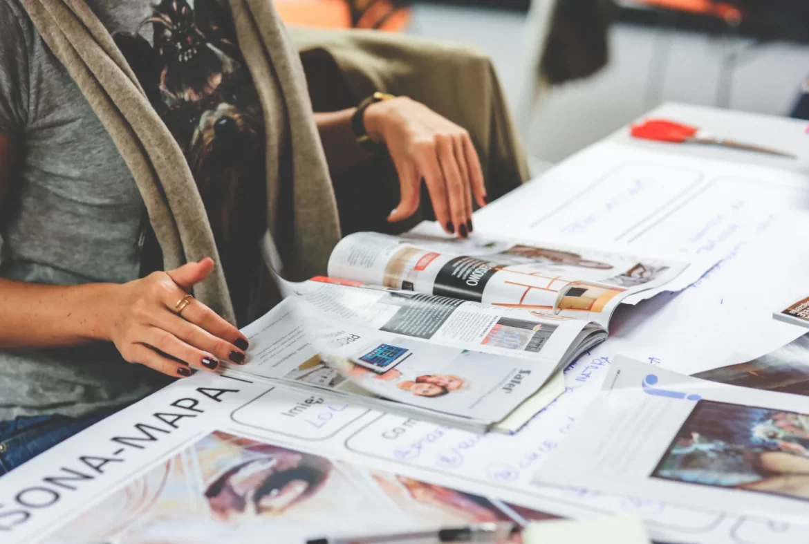 Revistas impresas con papel couche