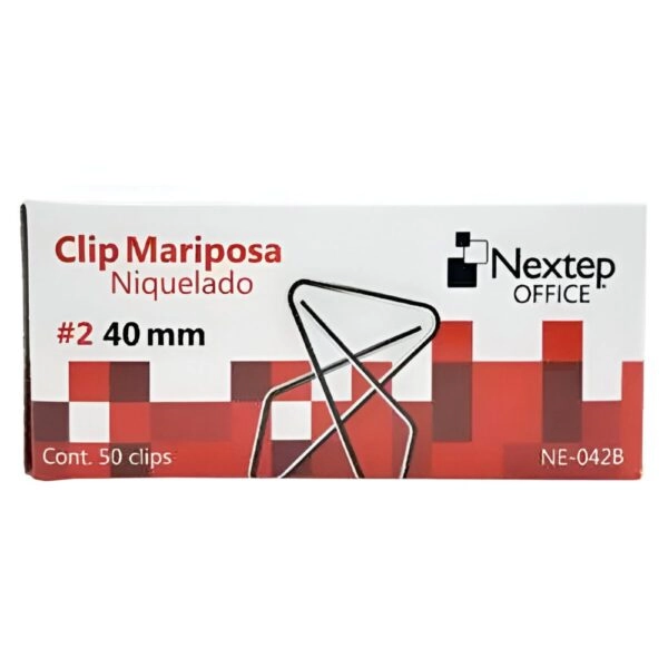 Clip-Mariposa-Nextep-Niquelado-2-40mm-50-Clips-2_1