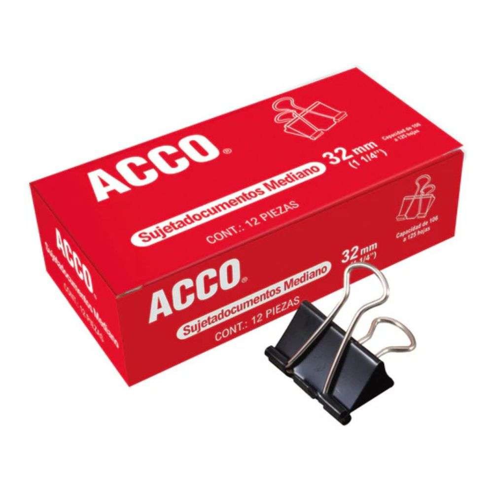 Agarra-papel Mediano 32 mm ACCO (1 1 4″)