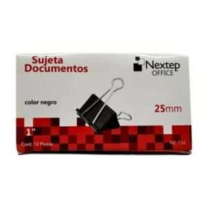 Sujeta Documentos Nextep 25mm 12 Piezas
