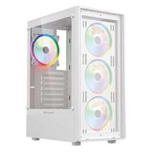 Gabinete Gamer Mini Torre ATX Dragonfly Mesh GM740 Blanco