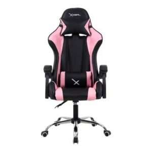 Silla Gamer Xzeal XZ20 Ergonómica Color Negro-Rosa