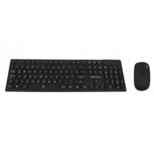 Kit Teclado y Mouse Inalámbrico PERFECT CHOICE PC-201052, Español, Negro, 10 m, 1000 DPI